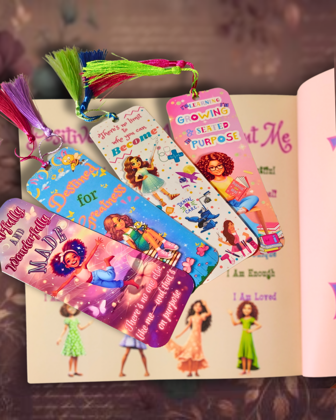 "Inspired to Be Collection..." Traditional Bookmark(s)/w Tassels