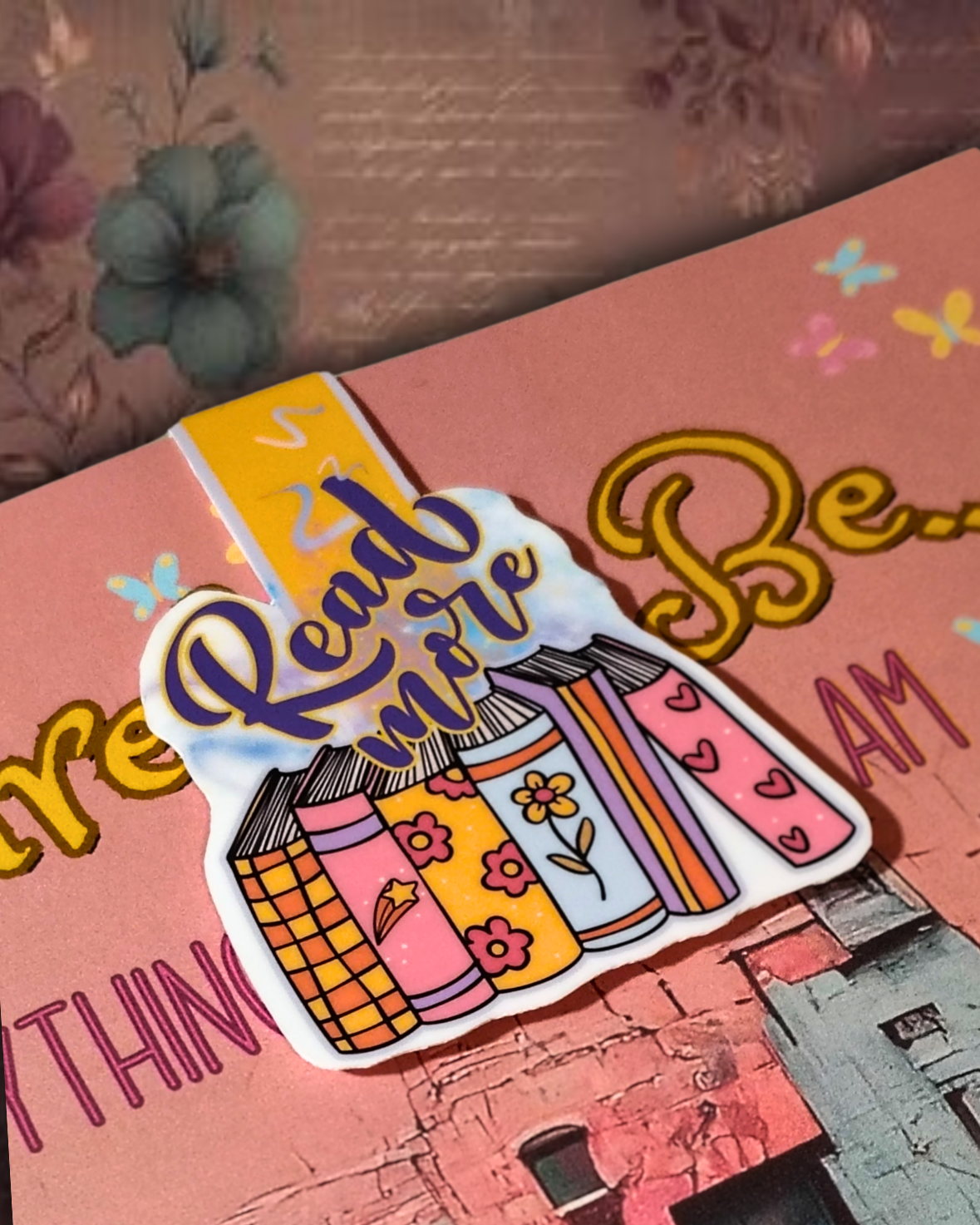 "Read More Books" Magnetic Bookmark