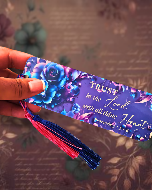 "Trust, Paths, and Pages" Traditional Bookmark/w Tassels
