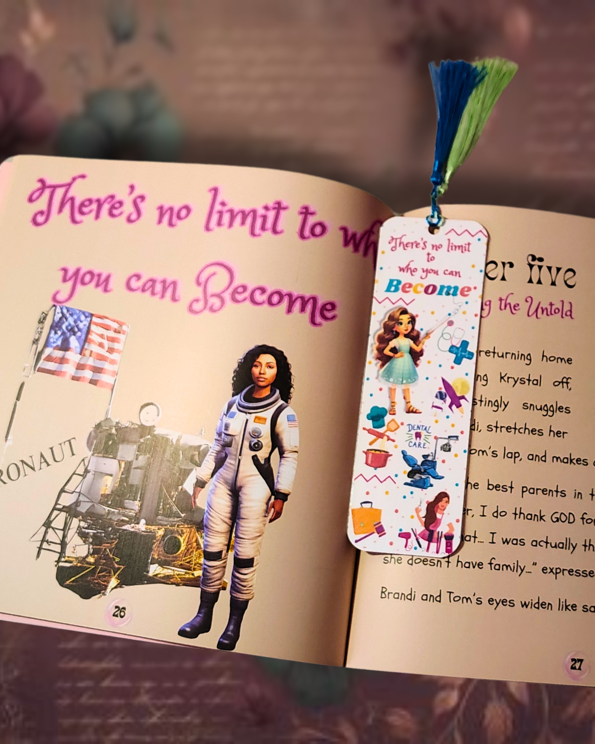 "Inspired to Be Collection..." Traditional Bookmark(s)/w Tassels