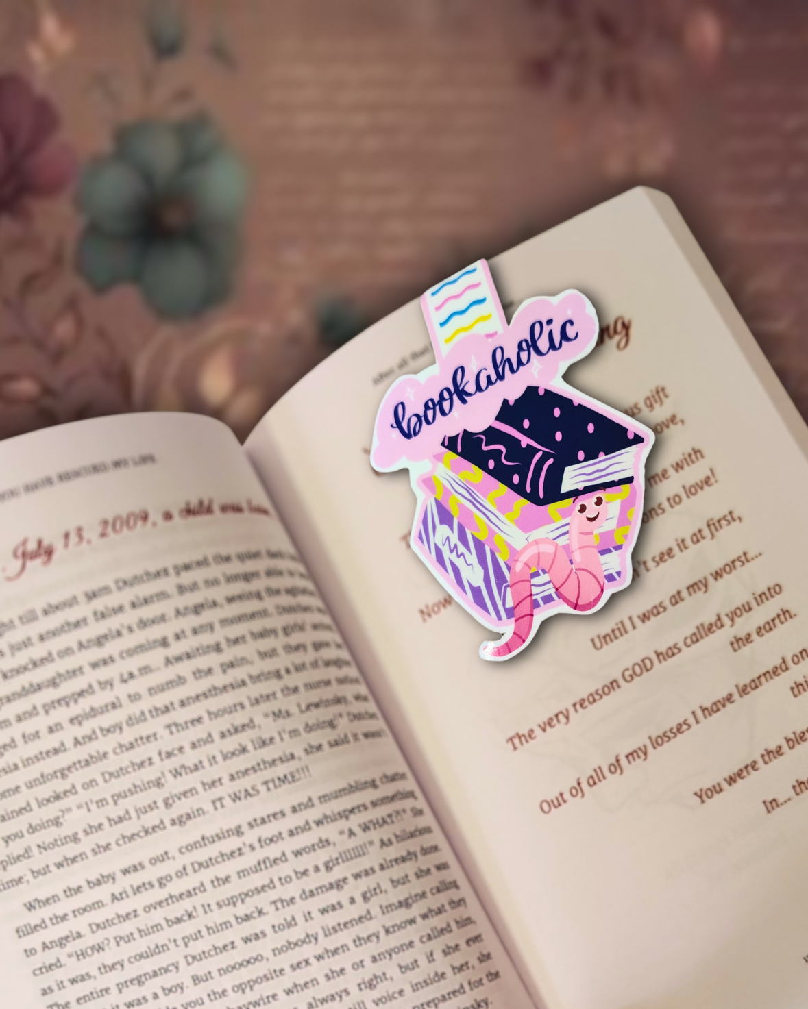 "Book-A-Holic" Magnetic Bookmark