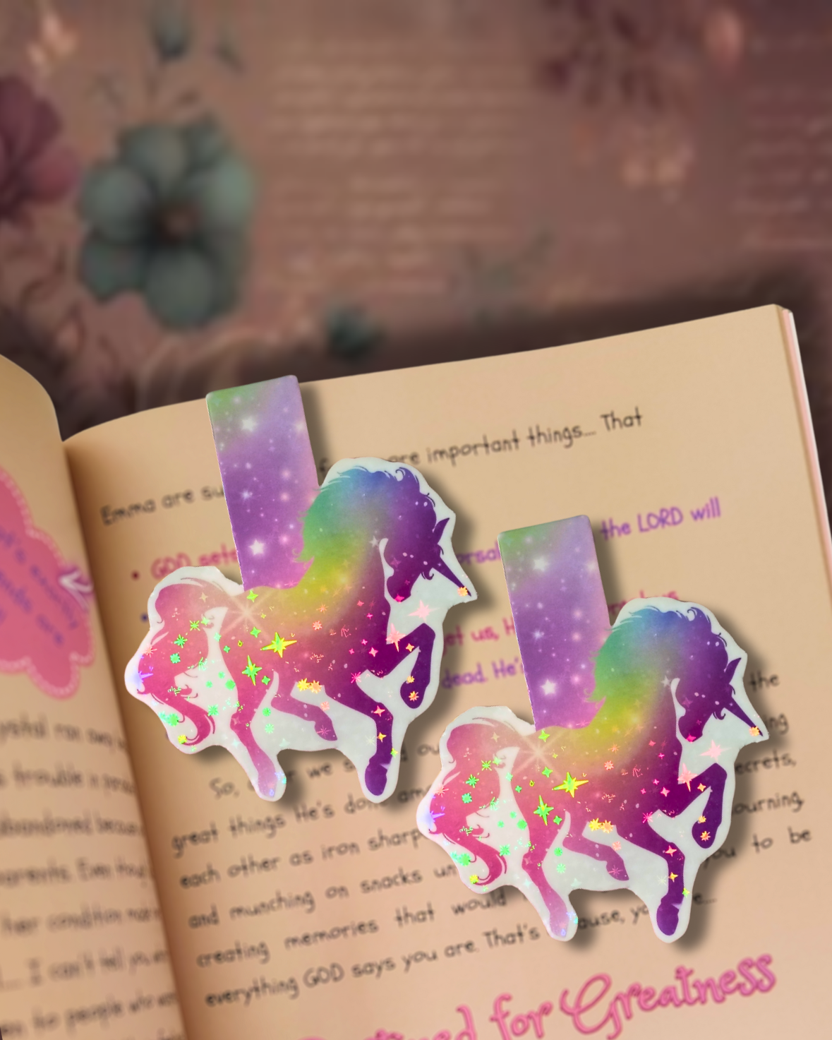 "Rare and Radiant" Magnetic Unicorn Bookmark(s)