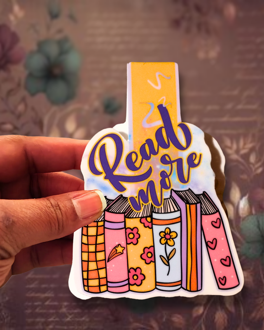 "Read More Books" Magnetic Bookmark