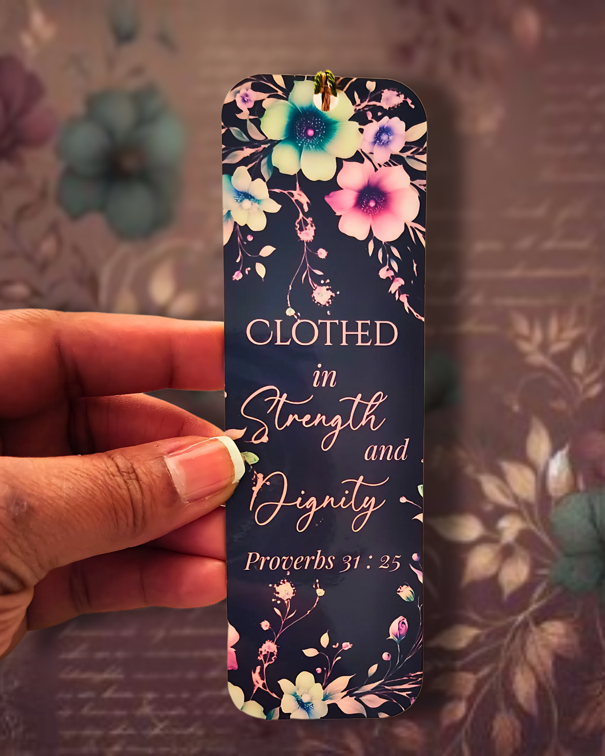 "Clothed in Dignity" Traditional Bookmark/w Tassels