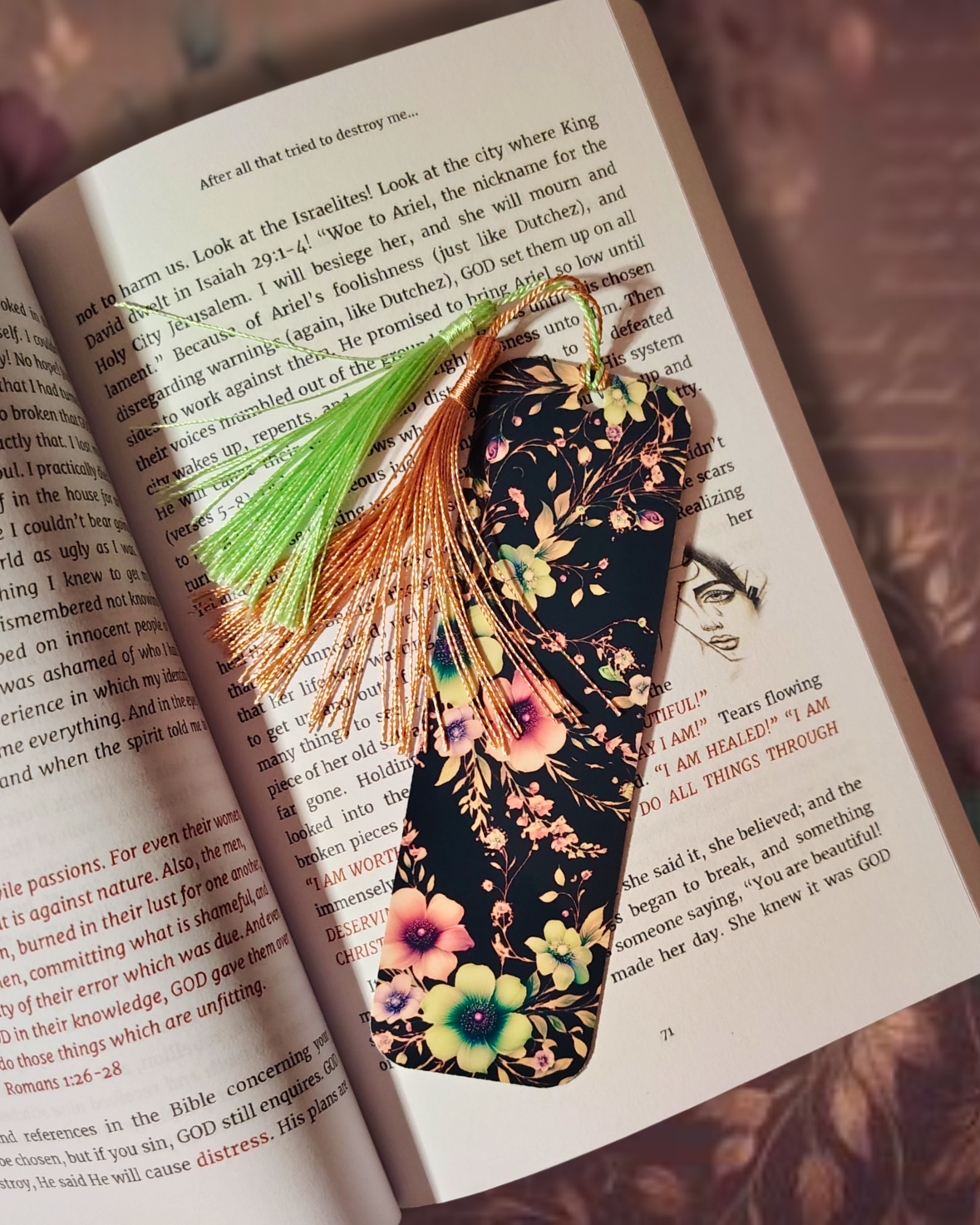 "Clothed in Dignity" Traditional Bookmark/w Tassels