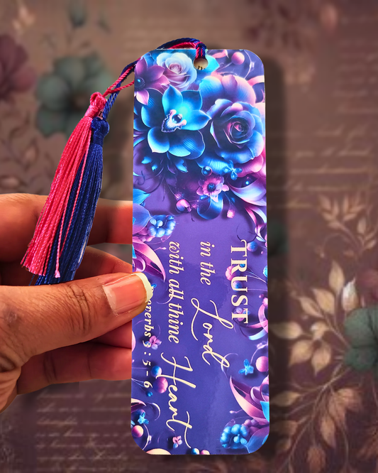 "Trust, Paths, and Pages" Traditional Bookmark/w Tassels
